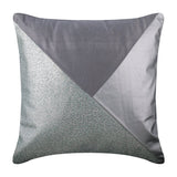 Silver Safari Leather Throw Pillow Cover