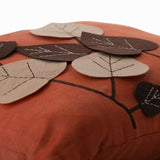 Spring Leaves - Rust Faux Suede Decorative Cushion Covers