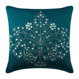 Teal Damask Euro Sham