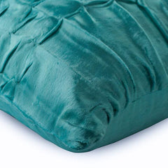Turquoise Knots - Turquoise Blue Velvet Decorative Euro Sham