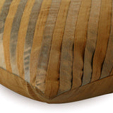 Unfolding Gold Copper - Gold Art Silk Throw Pillow Cover