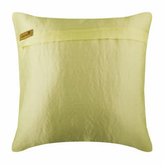 Vintage Lemons - Light Yellow Satin Decorative Euro Sham