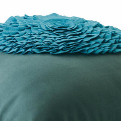 Vintage Mist - Aqua Blue Suede Decorative Euro Sham