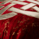 Greek Aphrodite Red Velvet Applique Euro Sham Cover