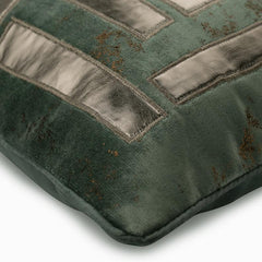 Teal Athena Blue Greek Key Throw Pillow Cover