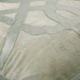 Greek Electra Ivory Velvet Mae Foil Throw Pillow Cover