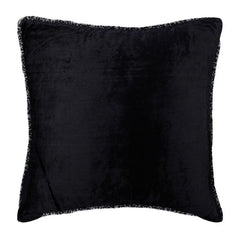 Black Shimmer - Black Velvet Decorative Euro Sham