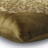 Circle Of Peace - Sage Green Velvet Decorative Euro Sham