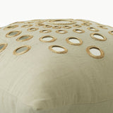 Circle Of Life - Beige Cotton Linen Decorative Euro Sham