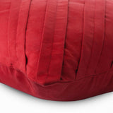 Contemporary Red - Red Faux Suede Throw Pillow Cover