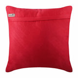 Contemporary Red - Red Faux Suede Throw Pillow Cover