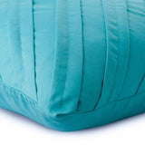 Contemporary Turquoise - Turquoise Blue Faux Suede Decorative Euro Sham