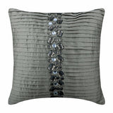 Crystal Heaven - Silver Art Silk Decorative Euro Sham