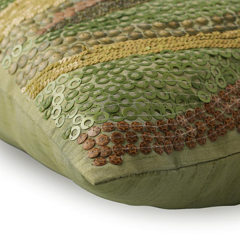 Eco Friendly Green Throw Pillow Cover