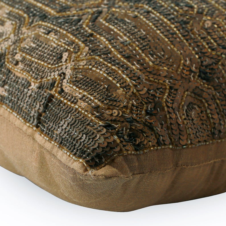 Gold Old Times Trellis Throw Pillow Cover