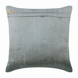 Gray Vine Blooms - Gray Art Silk Decorative Euro Sham