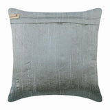 Gray Vine Blooms - Gray Art Silk Throw Pillow Cover