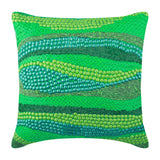Eco Friendly - Green Art Silk Throw Pillow Cover