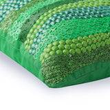 Eco Friendly - Green Art Silk Throw Pillow Cover