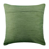 Green Waves - Green Art Silk Decorative Euro Sham