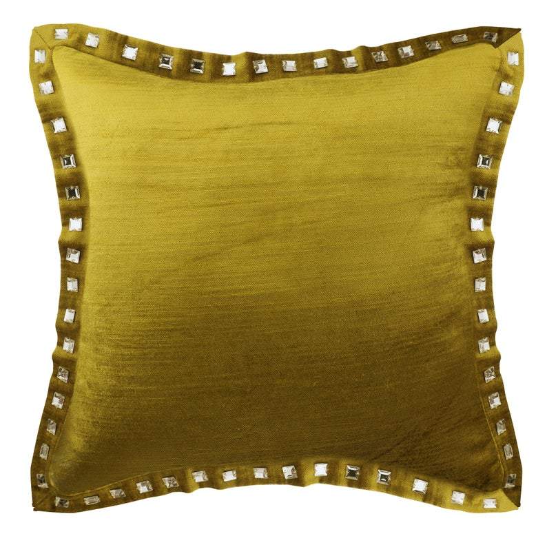 Lemon Grass Crystal Palace - Lemon Grass Velvet Decorative Euro Sham