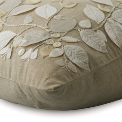 Linen Beauty - Natural Beige Cotton Linen Decorative Euro Sham