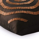 Magical Illusion - Brown Art Silk Decorative Euro Sham