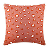 Mirror Fun - Peach Orange Art Silk Decorative Euro Sham