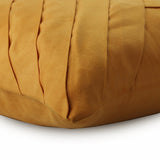 Mustard No Limits No Lines - Mustard Yellow Faux Suede Throw Pillow Cover