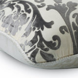 Paloma Grey Floral - Paloma Gray Burnout Velvet Decorative Euro Sham