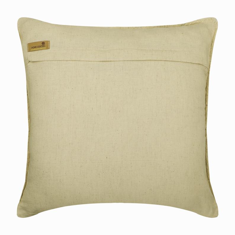Painted Trellis Silver Foil on Jute Throw Cushion Cover