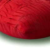 Ripples Of The Heart - Red Cotton Linen Decorative Euro Sham
