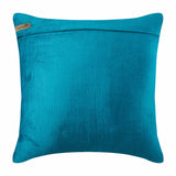Silver Studded Blue - Turquoise Blue Velvet Throw Pillow Cover