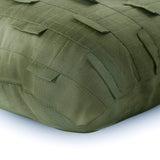 Taupe Green Ocean - Taupe Green Art Silk Decorative Euro Sham