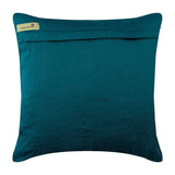Teal Damask - Teal Blue Art Silk Decorative Euro Sham