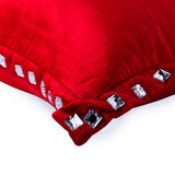 Red Crystal Palace - Red Velvet Decorative Euro Sham