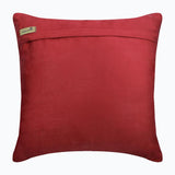 Greek Frame Velvet Red Velvet Throw Pillow Cover