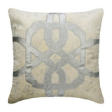 Greek Electra Ivory Velvet Throw Pillow Cover