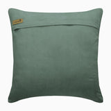 Greek Maze Velvet Teal Blue Throw Cushion Cover