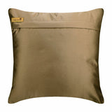 Satin Days Solid Beige Throw Cushion Cover