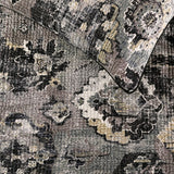 Paved Damask - Black & Grey Velvet Decorative Bed Runner and Cushion Cover