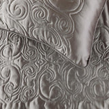 Silver Soft - Silver Satin Decorative Bed Runner and Cushion Cover