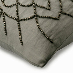 Grey Magnet Floral Throw Pillow Cover