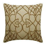 Gold Magnet Beaded Throw Pillow Cover