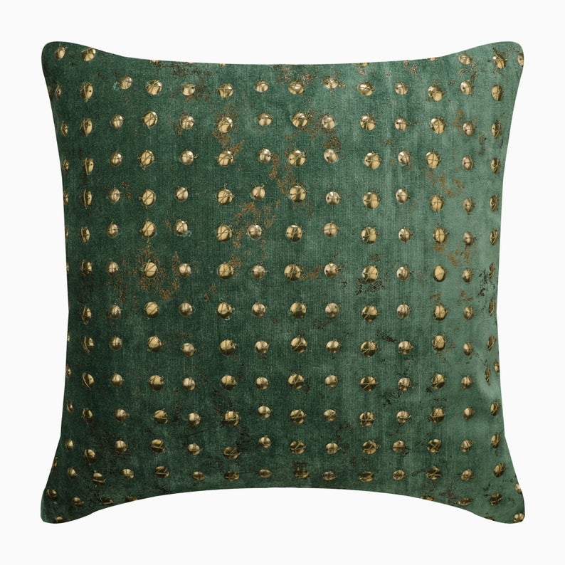 Wheeling Around Teal Green Throw Cushion Cover