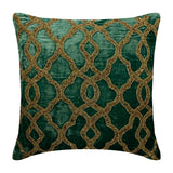 Royal Crown Beaded Throw Cushion Cover