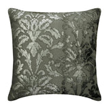 Damask Glitterati Silver Foil Decorative Euro Sham