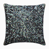 Dazzling Flora Blue Peacock Throw Pillow Cover