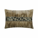 Rhinestone Feathers Throw Pillow Cover