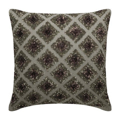 Wishful Bling - Blue Linen Throw Pillow Cover